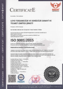 CERTIFICATE AS LOYD SHIPYARD, WE ARE COMMITTED TO PERFORM DOCUMENTATION WORK AND IMPROVE CONTINUOUSLY SO AS TO MEET THE REQUIREMENTS OF THE QUALITY MANAGEMENT SYSTEM STANDARD IN ACCORDANCE WITH OUR VISION AND MISSION.