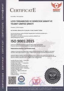 Certificate As Loyd Shipyard, We Are Committed To Perform Documentation Work And Improve Continuously So As To Meet The Requirements Of The Quality Management System Standard In Accordance With Our Vision And Mission.